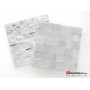 Patlatma Taş Duvar Simli Beyaz Mermer 5x5cm  -DT1563